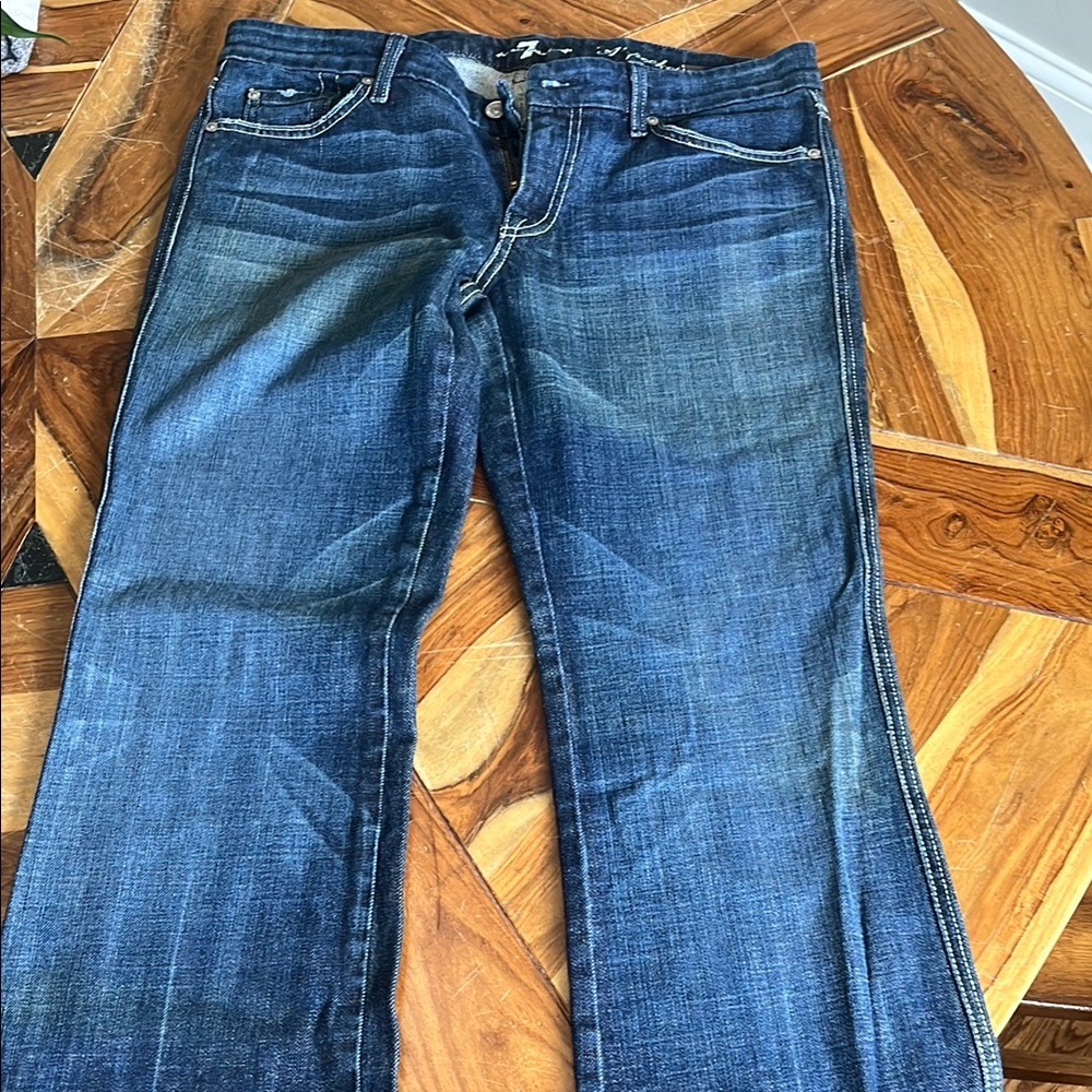 7 For All Mankind Dark Blue “A” Pocket Jeans Size 31 Inseam 33” inseam